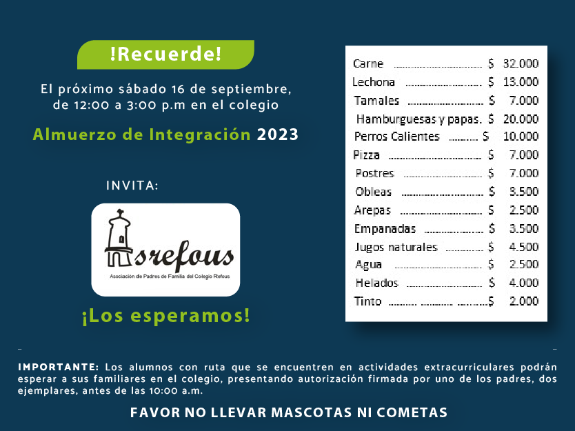 Almuerzo de integración 2023